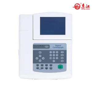 Máquina de ECG de diagnóstico 12 con interpretación, almacenamiento, conexión USB, gran pantalla LCD