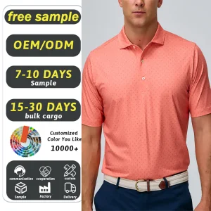 OEM Luxury High Quality Manufacturing Company Custom Logo Short Sleeve Golf Clothes Men'S Polo Shirts Golf Shirts