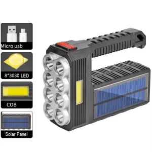 USB Rechargeable Solar Camping Flashlight Lantern Tent Emergency Lamp COB LED Multifunctional Solar Outdoor Light