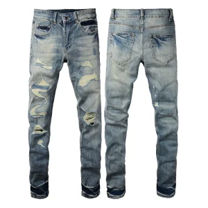 Wholesale High Quality Designer Famous Brand Jeans Casual Cotton Straight Leg Custom Vintage Denim Men Jean Pants