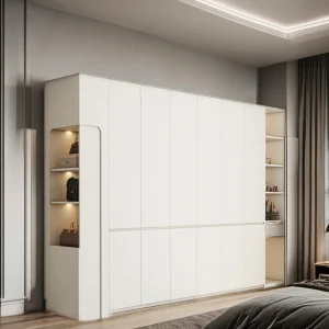 Modern White Wooden Wardrobe