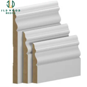 Custom Modern White Primed Base Board Skirt Board Solid Wood Radiata Pine MDF Skirting Baseboard Wooden Moulding