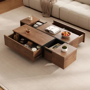 Minimalist Rectangular Storage Coffee Table Modern Simple