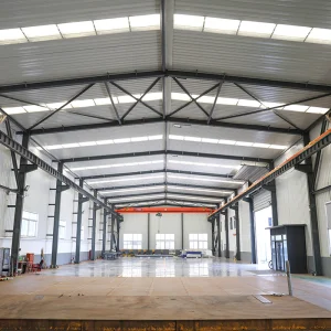 Edificio de estructura de acero pesado certificado CE, taller y almacén industrial prefabricado de la UE
