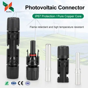 MC4 Waterproof Solar Cable Connector 1500V 30A