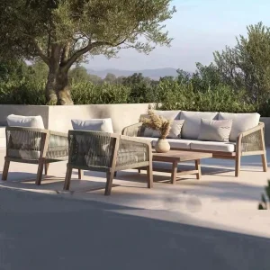 Modern Design Outdoor Aluminium Frame Sofa Lounger New Style Balcony Furniture for Living Room Hotel and Courtyard Leisure