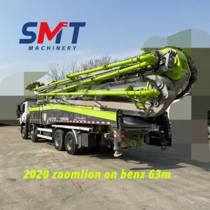 2020 Zoommlion 63m Used Concrete Pump Benz Chassis Truck Mobile Pipeline