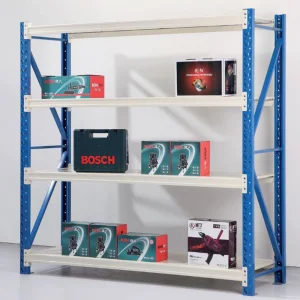 Steel Boltless Rack 200kg 300kg 500kg Metal Stacking Shelves Metal Warehouse Racking 4 Layers Warehouse Storage Metal Rack Shelf