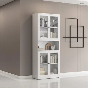 LAKSHYO Modern Home Furniture Wrought Metal Bookshelf for Bedroom Home Bar Hotel Library Display Bookcase Shelf Bookcase Storage