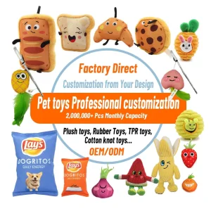 Custom OEM Durable Squeaky Dog Chew Plush Toys Pet Interactive Supplier