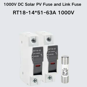 Solar PV Power Fuse and Link Fuse 14X51 DC1000V 63A Electric Cylindrical Cartridge Fuse