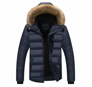 Men's Winter down Jacket Hooded Waterproof Parka