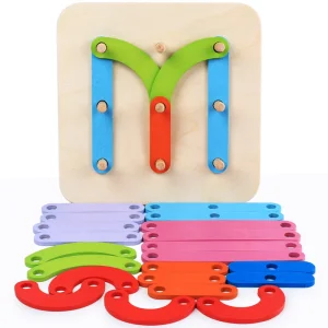 Montessori Wooden Pillar a Hundred Change Collage Educational Intelligence Toys for Babies and Toddlers Boys and Girls