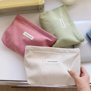 Custom Luxury Corduroy Travel Beauty Organizer