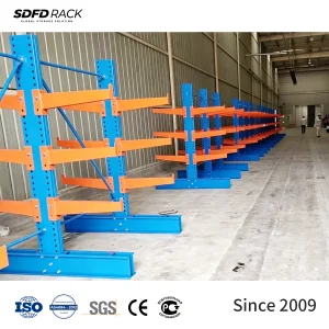 Industrial Cantilever Rack Heavy-Duty Storage Racks Solution for Long-Length Goods Like Pipes and Steel Bars With Adjustable Arm