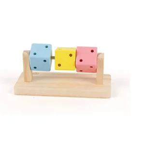 Hamster chew toys natural wooden blocks