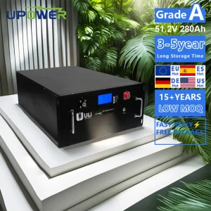 Uli High Quality 16s1p 51.2V 280ah LiFePO4 Battery Pack for Home Solar Storage System with Smart BMS Bluetooth RS485 Can Display