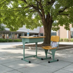 Ergonomic Height Adjustable Student Desk