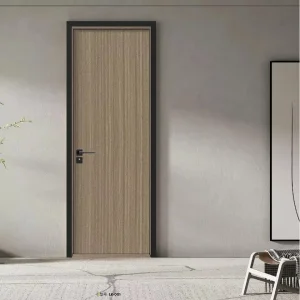 Hotel Room Door Aluminum Wood Composite Door Aluminum Alloy Imitation Wood Door