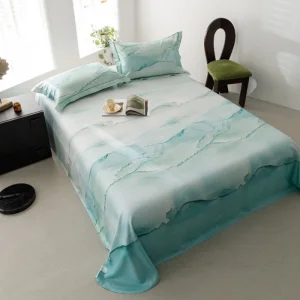 Lyocell Tencel Organicbamboo Fiber Soft Cooling Mat Digital Printed Fitted/Flat Sheet Factory Wholesale and Export Washable Bed Sheets for Home Hotel