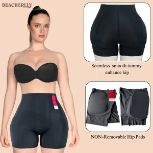 Non-removable Hip Padded Shaper Shorts Hip Enhancer Smooth Tummy Snatch Waist Seamless Control Panty