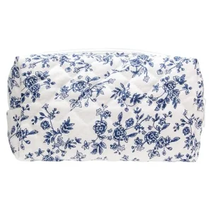 Vintage Quilted Zipper Makeup Bag