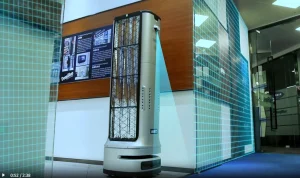 User-friendly Deepblue UV Disinfection Robot Autonomous UV Disinfection Robot for Offices