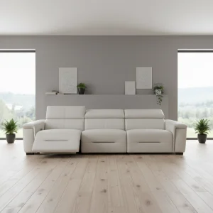 Wholesale Luxury Modern Electric Power 3 Seater Leather Sectional Recliner Sofa With Usb Charging For Hotel Villa Living Room