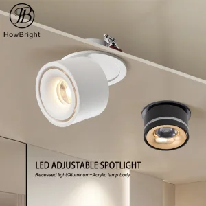 12W Foldable Aluminum LED Track Spotlight for Art Galleries & High-End Retail