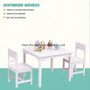 Eco Friendly Kids Wooden Furniture Set