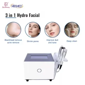 All-in-One 3 in 1 Face Device for Hydro Dermabrasion, Skin Lifting, Cold Plasma Treatment and Acne Care