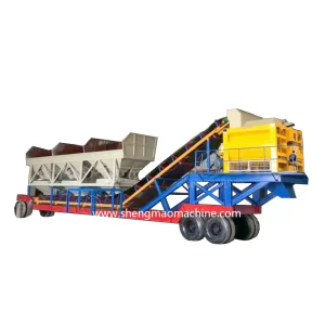 Small Scale 35m3/H Wet Ready Mix Rmc Precast Electric Mini Portable Compact Mobile Concrete Batching Mixing Plant Price Cost for Sale