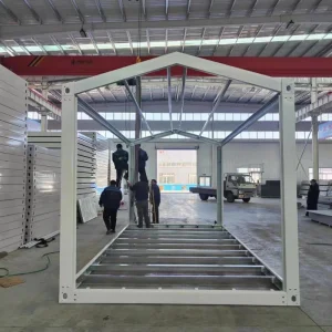 Estructura de acero de bajo costo de ensamblaje rápido, casa contenedor prefabricada, almacén pequeño prefabricado, apartamento modular residencial, casa móvil plegable ecológica