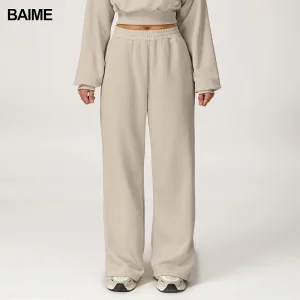 New Design Loose Breathable Women's Pants Stereoscopic Slimming Wide Leg Sweatpants for Outdoor