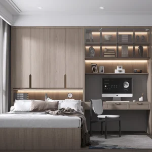 Modern Furniture Bed Frame Modern Minimalist Panel Tatami Bed Wood Oak Hotel Bedroom Furniture Bed with Storage