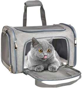 Portable Airline Approved Cat Dog Pet Carrier Nylon Fabric