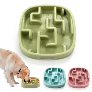 Portable Pet Healthy Eating Anti-Choking Slow Feeder Dog Bowl
