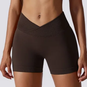 Hot Gym Clothing Seamless Yoga Pants Women Yoga Shorts Tights V Waist Scrunch Butt Short Legging