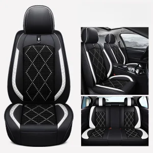 Luxury Diamond PVC Leather Car Seat Cover