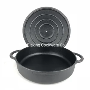12-Inch Cast Iron Cookware, Cast Iron Round Casserole, Cast Iron Dutch Oven