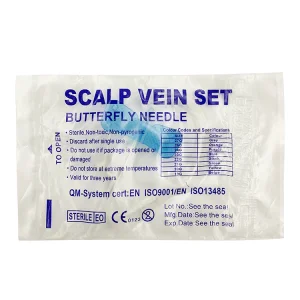 Venta Caliente Doble Aguja de Infusión Médica con Alas para Venas