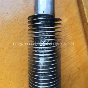 Datang ASME SA210 C/A1 Seamless Carbon Steel Wire Wound Finned Tubes, Helically Welded Wound Serrated Fin Pipe for Hrsg Boiler / Fired Heater