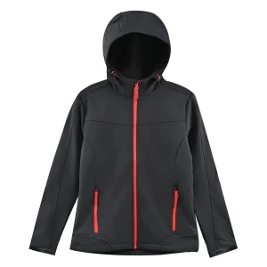 Casaco Softshell Feminino de Inverno Preto com Membrana TPU Ligada ao Forro de Lã 320GSM