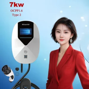 نوع الاستخدام المنزلي التجاري 2 / موصل Gbt 7kw 11kw 22kw محطة شحن سيارة كهربائية Ocpp EV Wallbox Charger
