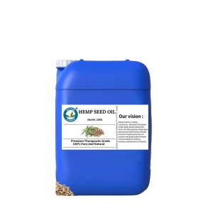 Customized Packaging 2 KG Hemp Seed Oil- Certified ISO GMP Highly Pure Carrier Oil- For Cosmetic &amp; Beauty Products Manufacturing