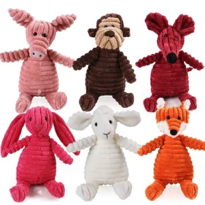 Corduroy dog toys plush squeaky