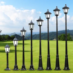 Wholesale 0.8m-4.5m Solar/Electric Outdoor Waterproof Courtyard Light Garden Park Lawn Lamp Community Street Light