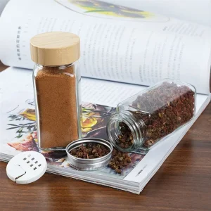Transparent Seasoning Jars Spice Bottle with Plastic Shaker and Lid
