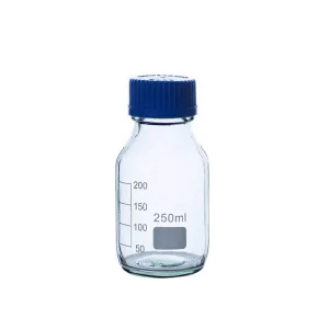 High Quality Clear Borosilicate Glass Blue Screw Lid Laboratory Reagent Bottle
