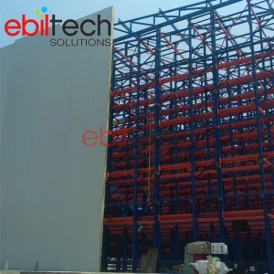 EBILTECH Heavy Duty Steel Multi-Layer Cold Warehouse Rack System with Powder Coated Finish Self-Supporting Integrated Racking